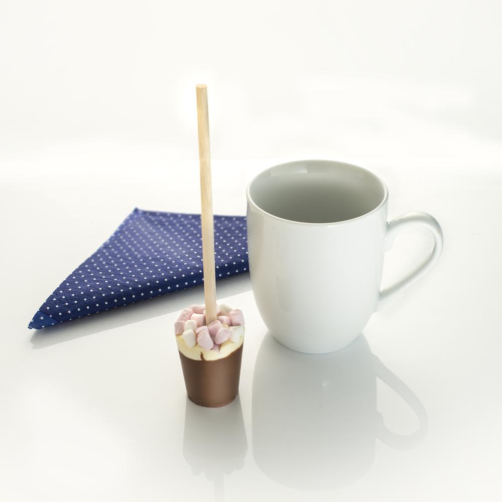 Simply add our Hot Chocolate Stirrers to amug of hot milk to release the chocolatey goodness.